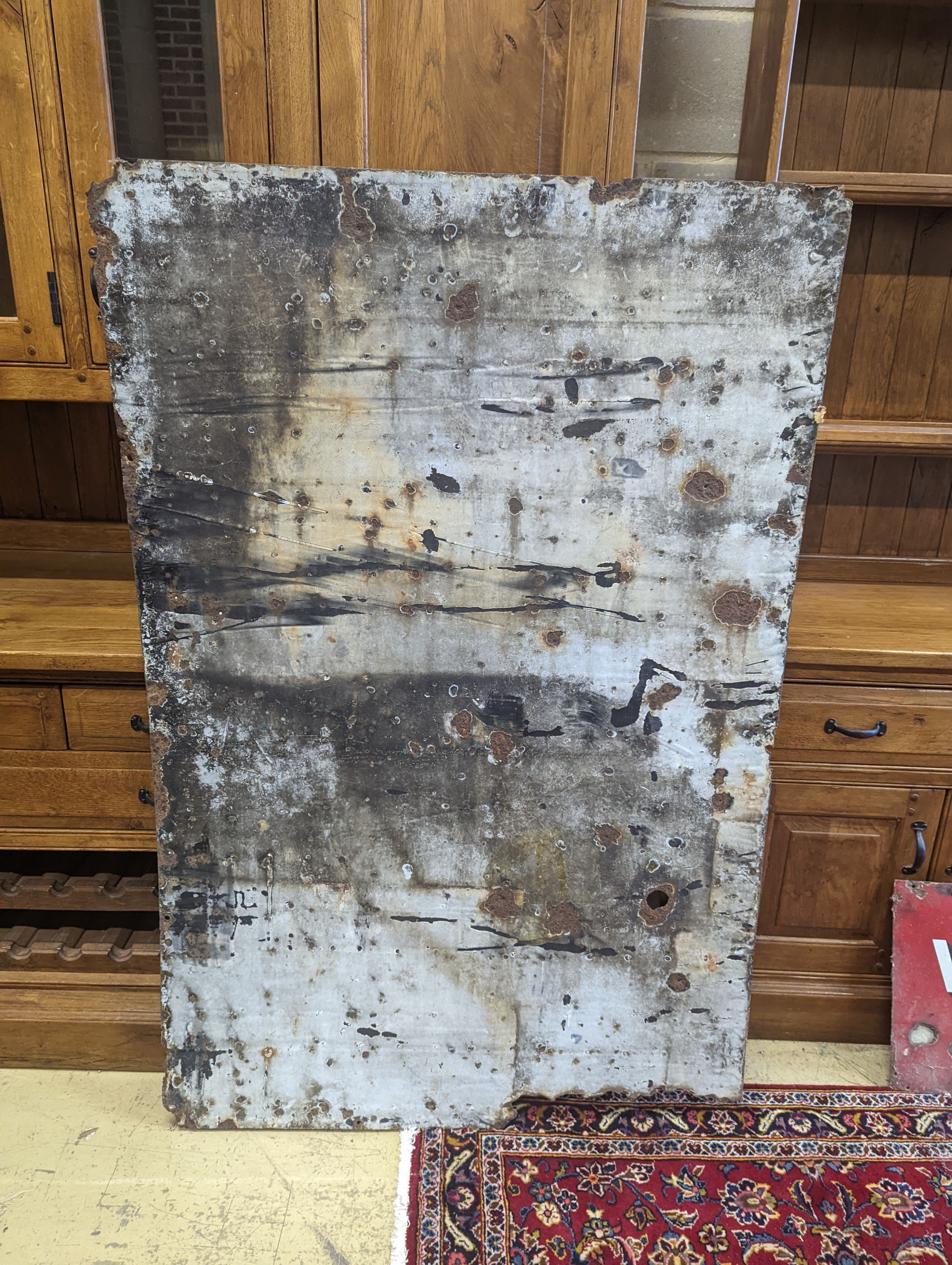 A large enamel advertising sign, 'Player's Please', length 97cm, height 148cm